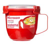 Sistema 1142 Tazza Polipropilene con Coperchio, 0.585 lt, Rosso, 565 ml