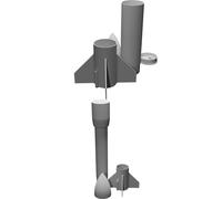 Sistema Modulare Razzo Modello Aurora Kit Tubi Alette Parti Stampate 3D