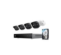Sistema NVR PoE eufy E40, 4 Telecamere 4K, Telecamera Esterna, 4K UHD, Campo Visivo 122°, Visione Notturna a Colori, Reg. 24/7, rilevamento AI, Strobo Rosso e Blu, NVR 8 canali, HD 2 TB preinstallato