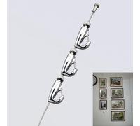 Sistema per Appendere Quadri, Cavo da 3 m con 3 Ganci, Supporta Fino a 60 kg, Perfetto per la casa e Le gallerie d'Arte, Kit di binari per Quadri di Facile Installazione per esporre opere d'