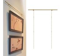 Sistema per appendere quadri da galleria, kit per esposizione artistica da parete, con catena in ottone e ganci, perfetto per foto, opere d'arte e decorazioni per la casa, guida per immagini di facile