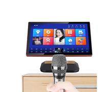Sistema per karaoke, touch screen capacitivo da 21,5", con microfono wireless, funzione amplificatore di potenza, sistema di punteggio intelligente, riproduzione di registrazione, lettore KTV desktop