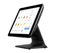 Sistema POS touch screen da 15" con registratore di cassa intelligente for piccole imprese terminale punto vendita con Windows 10 Professional(Black)