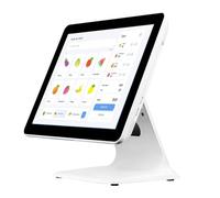 Sistema POS touch screen da 15" con registratore di cassa intelligente for piccole imprese terminale punto vendita con Windows 10 Professional(White)