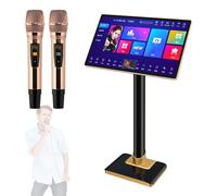 Sistema professionale per karaoke - Macchina touch screen da 21,5 pollici con microfono wireless, amplificatore di potenza, controllo app per telefono, 1,1 milioni di brani da scaricare in cloud per