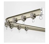 Sistema scorrevole flessibile in alluminio Curt Track System a soffitto e parete - ty divisorio per doccia balcone hotel camper e finestra a bovindo (colore: montaggio a soffitto)