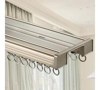 Sistema Silenzioso a Doppio Binario - Binari da soffitto 5.d per Una Facile Installazione di Tende e divisori. Scorrimento Fluido, Ideale per l'arredamento della casa e l'ottimizzazione degl