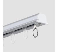 Sistema silenzioso per tenda da soffitto, sistema a rullo da incasso, per la privacy in bagno, doccia, camera da letto, ospedale, design invisibile per un funzionamento fluido e integrazione senza