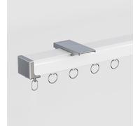 Sistema silenzioso per tende per camper, facile da installare, 2,7 m, divisorio bianco con ruote per balconi, uffici e camere da letto, perfetto per decorare la casa