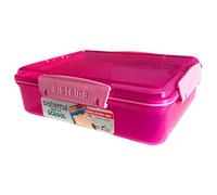Sistema Snack Attack Duo - Contenitore portapranzo, 975 ml, plastica, Assorted Colours, 19.7 x 15.8 x 5.85 cm