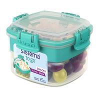 Contenitore per alimenti Sistema Snacks TO GO | 400 ml | Piccola vaschetta per snack con scomparti | Senza BPA | Colori assortiti, unità singola (confezione da 1)