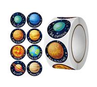 Sistema solare adesivo rotondo Planet Design Label per regali promozionali educativi piccole imprese dessert, confezione da 500x
