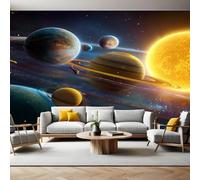 Sistema Solare Carta da Parati Fotografica Movimento del cielo stellato 350x250 cm Fotomurali Poster Giganti TNT Murale Art Sfondo Moderne Decorazione Soggiorno Camera de Letto Sala Ufficio