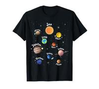 Sistema Solare Conoscenza Pianeti Spazio Scienza Bambini Maglietta