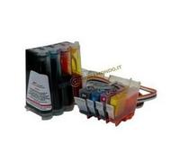 SISTEMA STAMPA CONTINUA CISS PER CANON SERIE PGI5/CLI8 - 4 CARTUCCE CON CHIP AUTORESETTANTE E INCHIOSTRO NEW