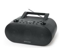 Muse M-35 BT - Lettore CD Bluetooth, radio FM, lettore MP3, USB, rete e funzionamento a batteria, colore: Nero