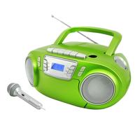 Sistema Stereo Portatile Soundmaster SCD5800GR Lettore CD FM USB Verde Argento