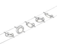 Paulmann Round Mac 94414 Set di Cavi LED RoundMac DC con 5 x 4,5 Watt espandibile, Cavo Metallico 3000 K, Cromo Opaco, Cromato