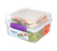 Sistema TO GO Lunch Box Cube Max | Contenitore stile bento da 2 l con divisori e vasetto ermetico per lo yogurt | Senza BPA | colori assortiti