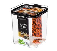 Sistema Tritan Quadrato Ultra Contenitore Trasparente Nero Vetro Plastica