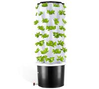 Sistema verticale a torre idroponica con serbatoio dell'acqua e pompa, kit aeroponica per coltivare erbe, frutta, verdura all'interno o all'esterno