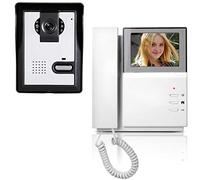 Sistema videocitofonico AMOCAM, monitor LCD da 4,3 pollici, kit videocitofono cablato, citofono con telecamera esterna a visione notturna a infrarossi, telefono per il fai da te