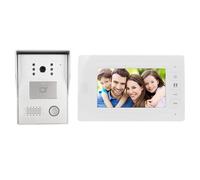 Sistema videocitofono con cavo, sistema per porta con videocitofono con video, schermo colorato TFT da 7 pollici, kit videocitofono con visione notturna a infrarossi per presa
