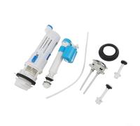 Sistema WC a doppio scarico con valvola di ingresso regolabile e gruppo di scarico progettato per i tipi comuni di cisterna