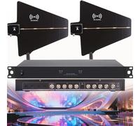 Sistemas di distribuzione dell'alimentazione dell'antenna UHF, sistemas di microfono wireless con antenne direzionali attive, amplificazione del segnale 1000 m, 8 porte di ingresso/uscita 16Input