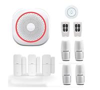 Sistemi Allarme Casa AS100 WIFI di allarme domestico Wireless Security Antifurto Smart Home APP Control con sensore movimento PIR Sensore porta(Option7)
