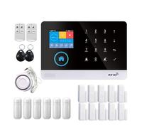 Sistemi Allarme Casa Di Allarme WiFi 4G Tuya Smart Life APP Controllo For Sicurezza Domestica Sensore PIR Porta Kit Home Pannello Antincendio(Set G-1000W)