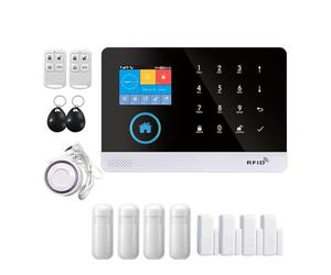 Sistemi Allarme Casa Di Allarme WiFi 4G Tuya Smart Life APP Controllo For Sicurezza Domestica Sensore PIR Porta Kit Home Pannello Antincendio(Set D-800W)