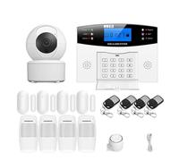 Sistemi Allarme Casa Tuya Wifi Di Allarme GSM Sicurezza Domestica Wireless Controllo Remoto Quadrante Automatico Sensore Porta PIR Sirena(Kit H)