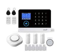 Sistemi Allarme Casa TUYA Wireless WIFI GSM Di Allarme Sicurezza Domestica Con Sirena Stroboscopica Solare Compatibile Sensore Movimento PIR(K)