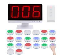 Sistemi di gioco a quiz wireless con pulsanti di risposta, sistemi intelligente con 1 monitor e da 3 a 30 pulsanti, 3 modalità di risposta e 4 colori di indicazione dello stato(20)