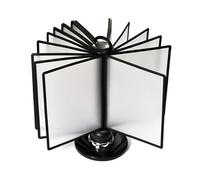 Sistemi di riferimento da scrivania girevole a 360°, cartella espositiva da scrivania con capacità di 40 fogli, porta inserti per cataloghi Deluxe, organizer da scrivania(Black,A4)