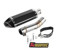Sistemi di scarico silenziatore slip-on per moto con DB Killer + tubo centrale per CBR500R CB500F CB500X 2013-2015 per Dirt Bike Street Bike Scooter ATV Racing Pipe