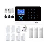 Sistemi di sicurezza domestica, Di allarme di sicurezza domestica GSM citofono telecomando composizione automatica rilevatori 433 MHz controllo APP Tuya(F)
