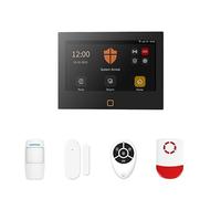 Sistemi di sicurezza domestica, Smart Alarm di allarme HD da 7 pollici Wireless 4G Tuya Home Security Protection Funziona con il telecomando APP(Set-C)