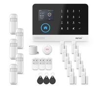 Sistemi di sicurezza domestica wireless GSM e WIFI Schermo LCD da 2,4 pollici, oltre 100 sensori, 120 dB Sirena Smart APP e controllo Alexa Scheduled Arm/Disarma & Supporto in 9 lingue