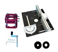 Sistemi di sollevamento del router in alluminio con piastra di inserimento per motori da 65 mm Regolazione manuale Banchi per la lavorazione del legno Strumento per incisione Banchi per la lavorazione