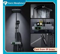Sistemi doccia Halloween e Natale con soffioni a pioggia, set doccia con doccette, e set misti, in grigio gunmetal