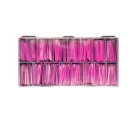 Sistemi per unghie in acrilico a doppia forma trasparente, forma gel UVS, copertura completa della punta della fascia con scala, strumento per pedicure manicure, doppia forma per gel UV per dita dei