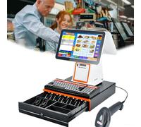 Sistemi POS con touchscreen e stampanti, registratori di cassa intelligenti con gestione dell'inventario, adatti per i settori della ristorazione e della vendita al dettaglio.(White)