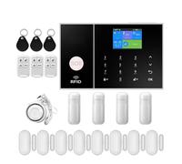 Sistemi Sicurezza Casa 4G Di Allarme Sicurezza Domestica Kit Wireless WIFI Tuya Smart Life App Supporta Rilevatore Cablato Porta PIR A Infrarossi(PG108-4G-K)