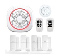 Sistemi Sicurezza Casa AS100 WIFI di allarme domestico Wireless Security Antifurto Smart Home APP Control con sensore movimento PIR Sensore porta(Option3)