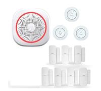 Sistemi Sicurezza Casa AS100 WIFI di allarme domestico Wireless Security Antifurto Smart Home APP Control con sensore movimento PIR Sensore porta(Option15-01)