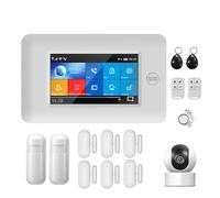 Sistemi Sicurezza Casa Di Allarme Sicurezza Domestica Intelligente WiFi GSM Tuya Wireless Sensore Porta Rilevatore Movimento Touch Screen Completo Da 4,3 Pollici(J)