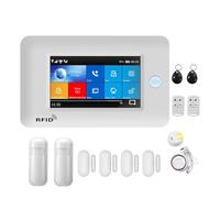 Sistemi Sicurezza Casa Di Allarme Sicurezza GSM Tuya WiFi Con Telecamera IP Sensore Movimento PIR Sirena Kit Antifurto For Casa Intelligente Wireless(D)