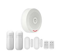Sistemi Sicurezza Casa Di Sicurezza Allarme Intelligente WIFI Con Sensore Porta Compatibile Smart Life E Controllo App Tuya(B)
